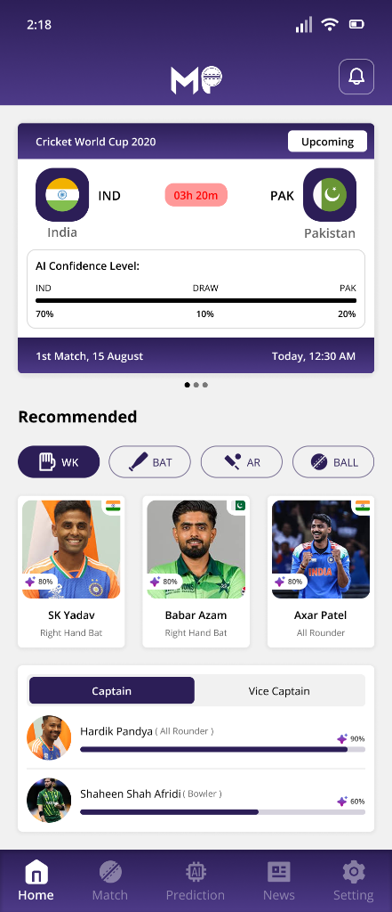 My Predict 11 matchday workspace
